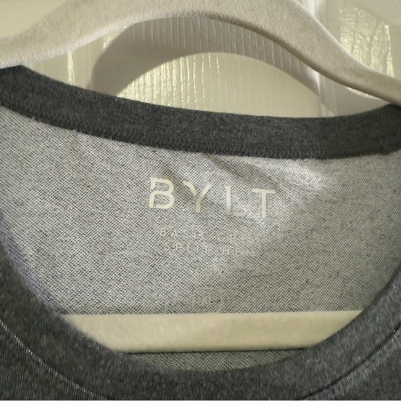 BYLT Mens Gray Drop Cut Short Sleeve Lux Tshirt XL - Picture 3 of 4
